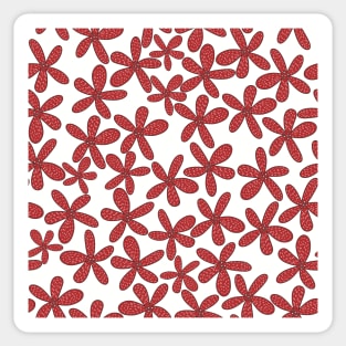 Red Flower design Sticker